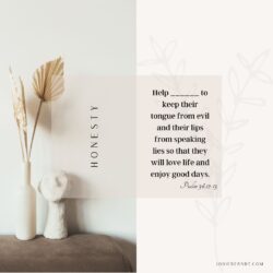 Honesty prayer from Psalm 34