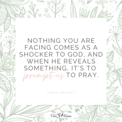 God prompts us to pray (Club31Women graphic)