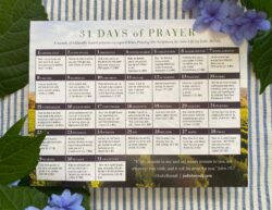 31 Day Prayer Calendar