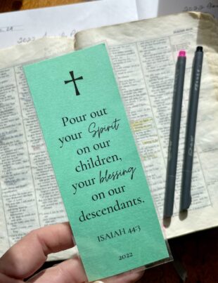 prayer bookmark - Isaiah 44:3