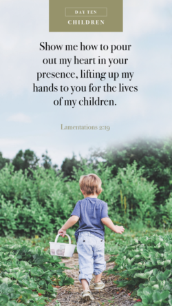 Prayer for our children from Lamentations 2:19