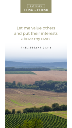 Day 7: Friendship prayer from Philippians 2:3-4