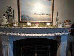 Advent cards on mantel